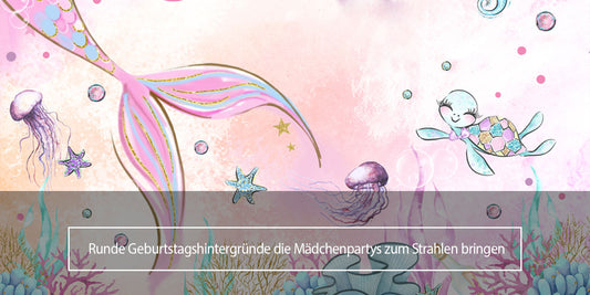 Runde Geburtstagshintergründe die Mädchenpartys zum Strahlen bringen - Lofaris Deutschland
