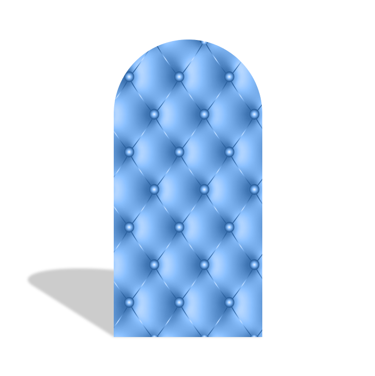 Blau Marble Upholstery Quilted Happy Birthday Party Bogenhintergrund Abdeckung Blau Luxus Deko