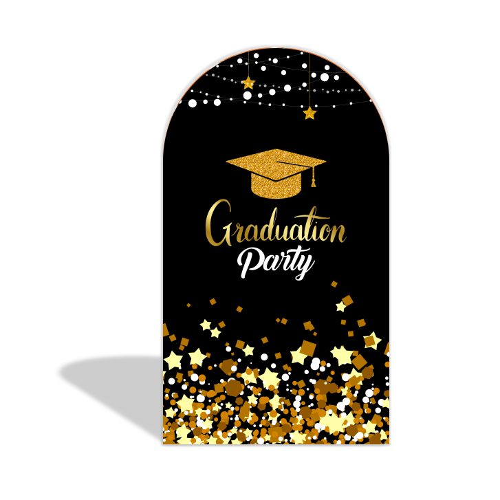 Graduation Grads Party Arch Backdrop Wall Cloth Cover Bogenwand Abdeckung Abschlussfeier Deko
