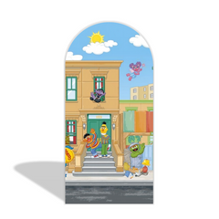 Sesame Street Theme Happy Birthday Party Bogenwand Abdeckung Elmo Bibo Krümelmonster Deko