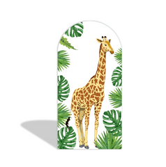 Safari Wild Jungle Dschungel Tiere Happy Birthday Bogenwand Abdeckung Grün Blätter Deko