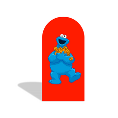Sesame Street Sesamstraße Elmo Thema Happy Birthday Bogenhintergrund Abdeckung Bunt Deko