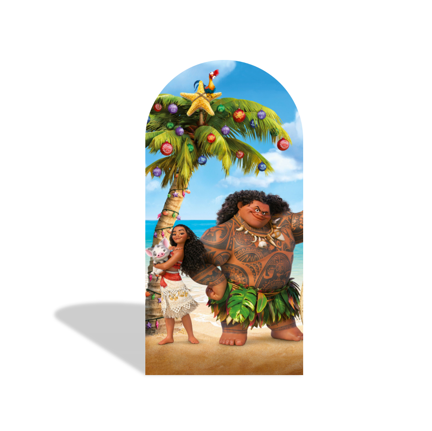 Moana Ozean Welle Thema Happy Birthday Bogenwand Abdeckung Südsee Party Fotohintergrund