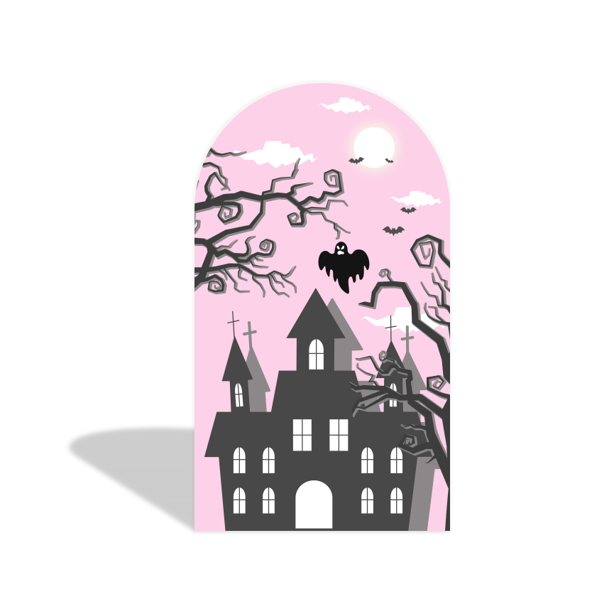 Halloween Holiday Decoration Arch Backdrop Bogenhintergrund Abdeckung Kürbis Geist Grusel Deko