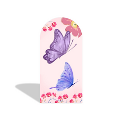 Flower Flora Butterfly Happy Birthday Party Bogenwand Abdeckung Blumen Wiese Schmetterling Deko