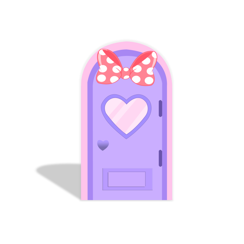 Pink Minnie Maus Thema Bogenhintergrund Abdeckung Rosa Schleife 1
