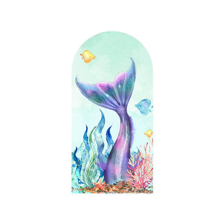The Little Mermaid Meerjungfrau Arielle Happy Birthday Bogenhintergrund Abdeckung Ozean