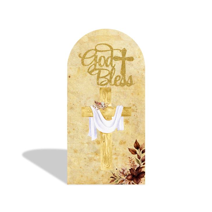 Baptism God Bless Christening Baby Shower Baptism Bogenwand Abdeckung Heilige Taufe Feier Deko