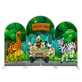 Wild One Cartoon Disney Mickey Minnie Safari Happy Birthday Bogenwand Abdeckung Dschungel