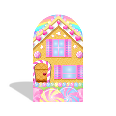 Candy Donut Birthday Baby Shower Party Bogenhintergrund Abdeckung Zuckerbäcker Süß Party Deko