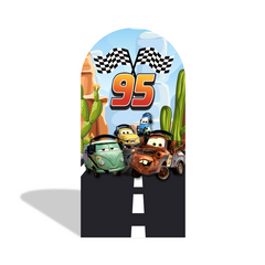 Cars Mcqueen Birthday Baby Shower Party Bogenwand Abdeckung Rennbahn Auto Rot Jungen Deko