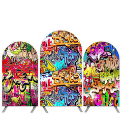 90er Jahre Graffiti Thema Glücklich Geburtstag Party Bogen Hintergrund Bausatz
