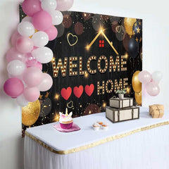 Lofaris Schwarz Gold Welcome Home Hintergrund Ballons Einweihungsparty Deko