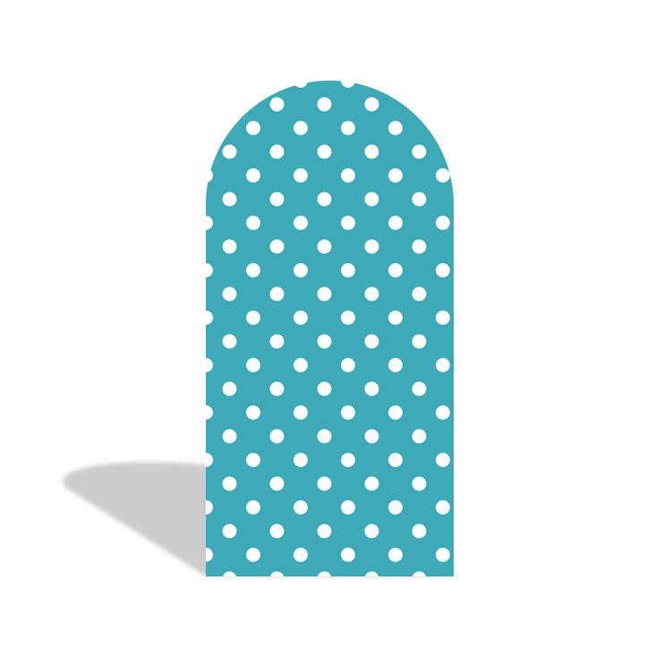 Turquoise Polka Dot Stripe Birthday Baby Shower Party Bogenwand Abdeckung Türkis Punkte Deko