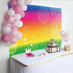 Lofaris Lebendiger Regenbogen Glitzer Fotohintergrund mit Bokeh-Effekt, farbenfrohe Kulisse für Studio und Eventdekoration