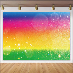 Lofaris Lebendiger Regenbogen Glitzer Fotohintergrund mit Bokeh-Effekt, farbenfrohe Kulisse für Studio und Eventdekoration