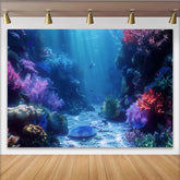 Lofaris Bunter Unterwasser Fotohintergrund mit Korallenriff und Fischen, ideale Kulisse für professionelle Studioaufnahmen
