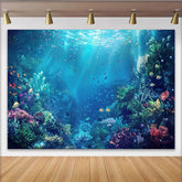 Lofaris Lebendiger Unterwasserwelt Hintergrund mit bunten Fischen und Korallenriff, perfekte Kulisse für professionelle Fotostudios und Events