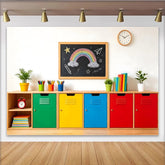 Lofaris Fröhlicher Regenbogen-Fotohintergrund für Kinderzimmer und Schule, spielerische Kulisse für Fotoshooting und Lernumgebung