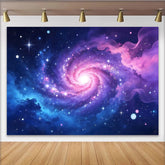 Lofaris Leuchtender Galaxie-Fotohintergrund in Blau Lila Pink mit Sternen, abstrakte Weltraum-Kulisse für Fotoshootings