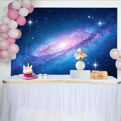 Lofaris Leuchtender Galaxie Hintergrund mit Sternen und Spiralnebel, kosmische Fotokulisse für Fotostudio und Eventdekoration