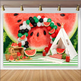 Lofaris Bunter Wassermelonen Fotohintergrund für Sommerparty Kinder, fröhliche Kulisse für Fotoshooting und Partydekoration