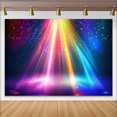 Lofaris Lebendiger funkelnder Regenbogen Lichteffekt Hintergrund für Bühne, dynamische farbenfrohe Fotowand für Event und Feier