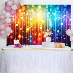 Lofaris Bunter Bokeh Fotohintergrund mit leuchtenden Regenbogenfarben, glitzernde Kulisse für Party und Fotostudio
