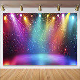 Lofaris Bunter Glitzer-Fotohintergrund mit funkelnden Lichtern, festliche Kulisse für Partys und Fotoshootings