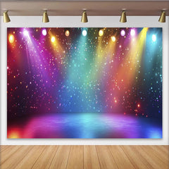 Lofaris Bunter Glitzer-Fotohintergrund mit funkelnden Lichtern, festliche Kulisse für Partys und Fotoshootings