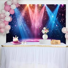Lofaris Leuchtender Glitzer Scheinwerfer Bühnenfotohintergrund, dynamische Party Kulisse für Events und Fotoshooting