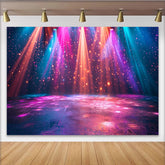 Lofaris Dynamischer Bühnenlicht Glitzer Hintergrund mit bunten Scheinwerfern, leuchtende Kulisse für Disco Partys und Fotostudios