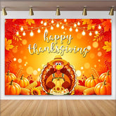Lofaris Festlicher Thanksgiving Hintergrund mit Truthahn und Kürbissen, herbstliche Kulisse für Erntedankfeier und Familienfotos