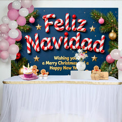 Lofaris Feliz Navidad Zuckerstange Buchstaben Fotohintergrund Lebkuchenmann Deko