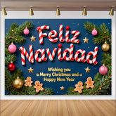 Lofaris Feliz Navidad Zuckerstange Buchstaben Fotohintergrund Lebkuchenmann Deko