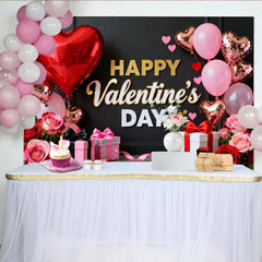 Lofaris Valentinstag Rot Rosa Herzen Rosen Geschenke Fotohintergrund Party Deko