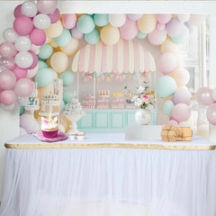 Lofaris Pastellfarbener Ballon Süßigkeitenstand Fotohintergrund für Kinder, süße Kulisse für Babyparty und Fotoshooting
