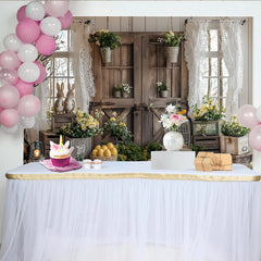 Lofaris Rustikaler Osterhintergrund mit Hasen und bunten Ostereiern, charmante Fotokulisse für Frühlingsfeiern und Fotoshootings