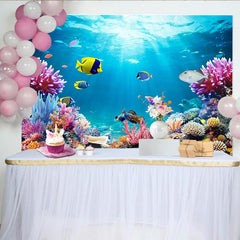 Lofaris Bunter Unterwasserwelt Hintergrund mit lebendigen Fischen Korallenriffen, Ozean Fotohintergrund für professionelles Studio