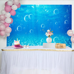 Lofaris Blauer Unterwasser-Fotohintergrund mit Lichtstrahlen und Blasen, realistische Ozean Kulisse für Fotostudio und Kinderpartys