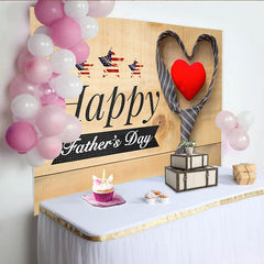 Lofaris Rustikaler Vatertagshintergrund mit Happy Father's Day Schriftzug, elegante Kulisse für Väterfeier und professionelle Fotografie