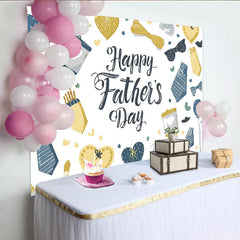 Lofaris Fröhlicher Vatertag Hintergrund mit Krawatten und Herzen, moderne Fotokulisse für Papa Feierlichkeiten und Fotoshootings