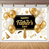 Lofaris Goldener Vatertagshintergrund mit Ballons und Glitzer, elegante Partydekoration für Papa und schöne Fotokulisse