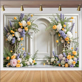 Lofaris Eleganter Blumen Fotohintergrund mit Pastellfarben und Säulen, wunderschöne Kulisse für Porträts und Frühlingsfotoshootings