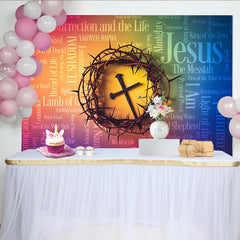 Lofaris Christlicher Oster-Hintergrund mit Dornenkrone und Kreuz, spirituelle Fotokulisse für Gottesdienst und Feier