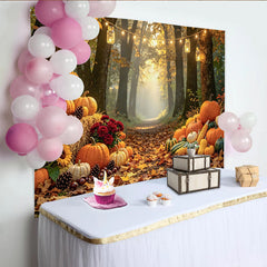 Lofaris Herbstlicher Fotohintergrund mit Kürbissen und Sonnenblumen, natürliche Kulisse für Fotoshooting und Dekoration