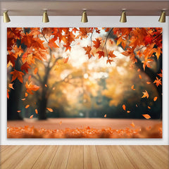Lofaris Leuchtender Herbst-Fotohintergrund mit fallenden Ahornblättern, natürliche Kulisse für Fotostudio und Events
