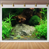 Lofaris Natürlicher Unterwasserlandschaft Fotohintergrund mit grünen Pflanzen, realistische Kulisse für Aquarien und Fotostudios
