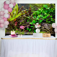 Lofaris Lebendiger Aquarium Hintergrund mit bunten Fischen und grünen Pflanzen, realistische Unterwasser Fotowand für Fotostudio