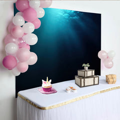 Lofaris Dunkelblauer Unterwasser Hintergrund mit Lichtstrahlen, mystische Ozean Fotokulisse für professionelle Studioaufnahmen
